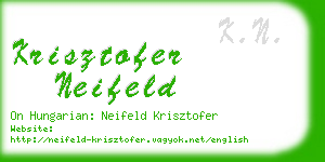 krisztofer neifeld business card